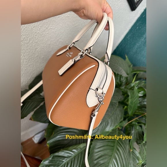 NWT COACH Rowan Satchel Bag In Colorblock - Novelty Leather/Silver/Light Saddle - Picture 8 of 16
